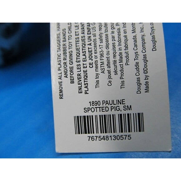 Douglas Pauline Spotted Pig Plush 10" Small White Gray Spots w/Tag 1890 - Picture 5 of 9